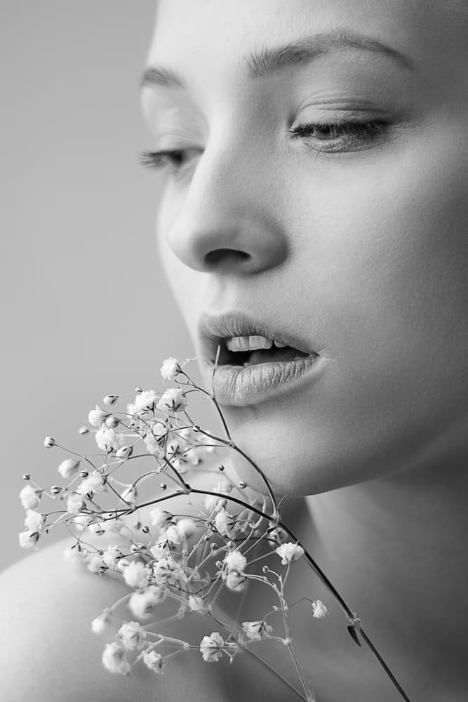 Delicate Floral Portrait by AURIMAS VALEVICIUS — canvas wall art