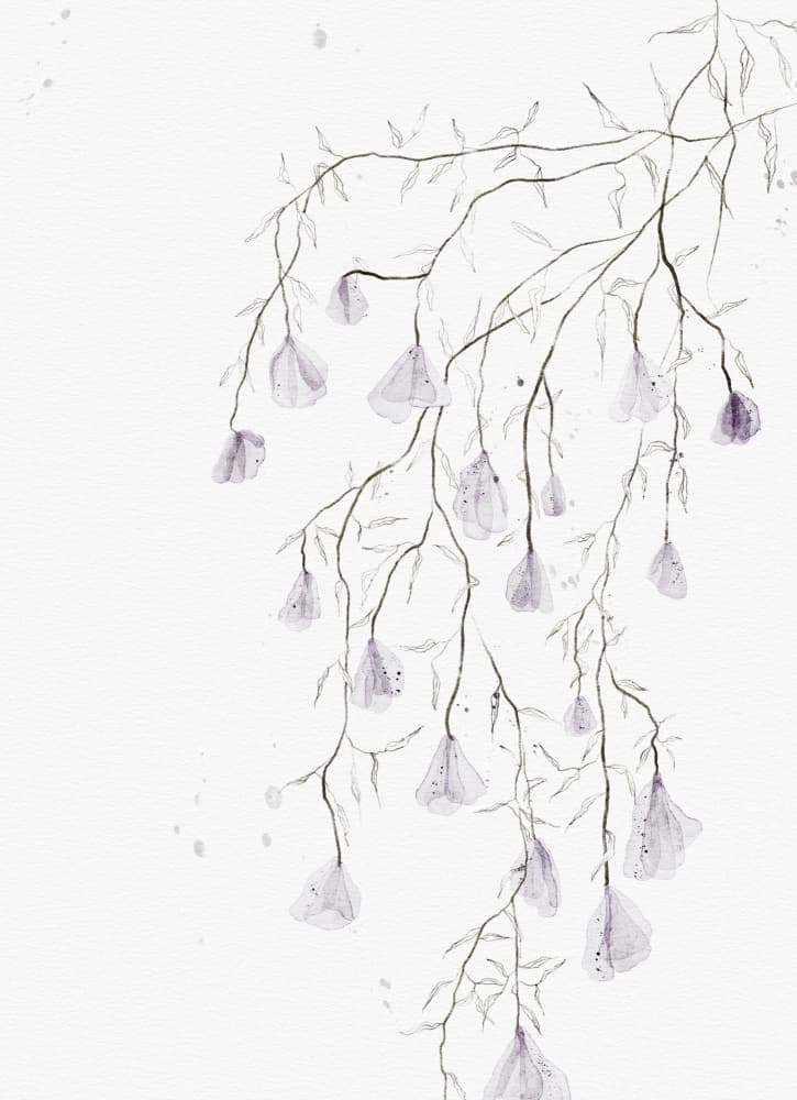 Delicate Lavender Cascade by Ankie Kooi — canvas wall art