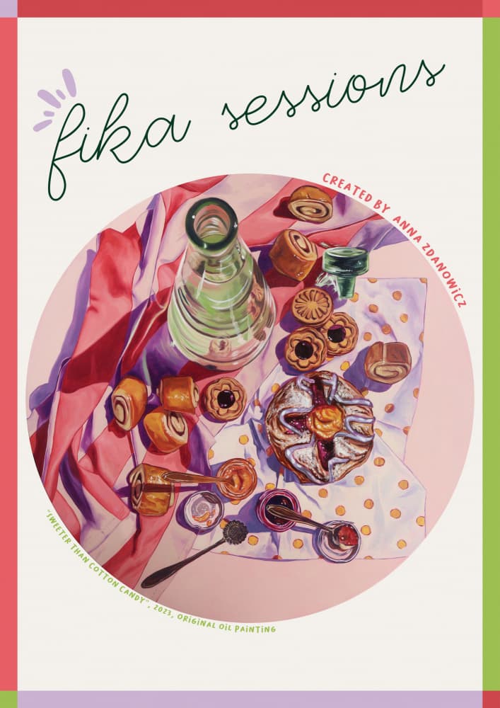 Sweet Pink Pastry Spread by Anna Zdanowicz — canvas wall art