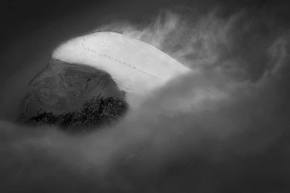 Snowy Mountain Ascent by Peter Svoboda MQEP — canvas wall art