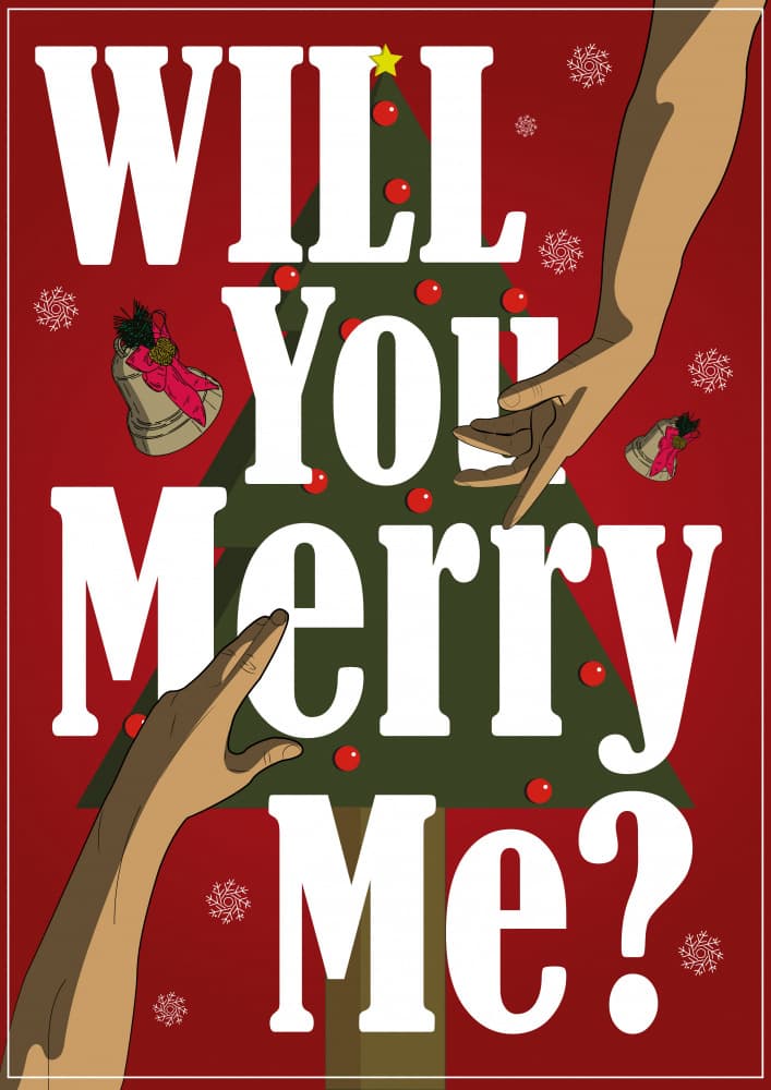 Marry Me Christmas Tree by Omar ELMOUDDEN — canvas wall art