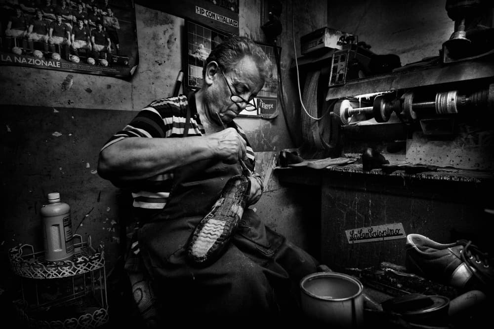Artisan Shoe Repair by Antonio Grambone — canvas wall art