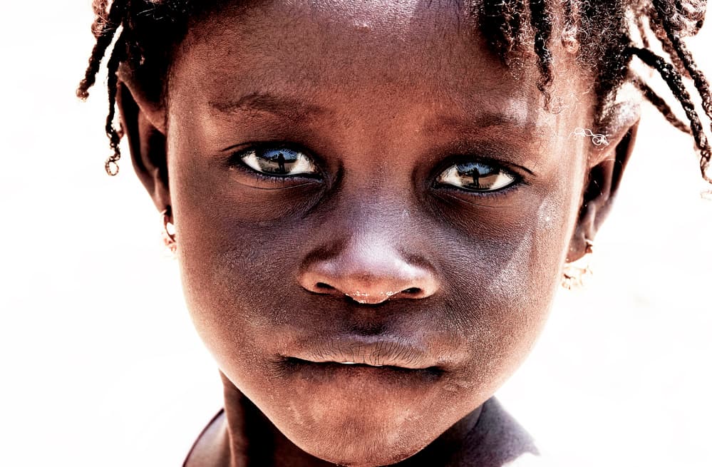 Intense Child Gaze by Elena Molina — canvas wall art