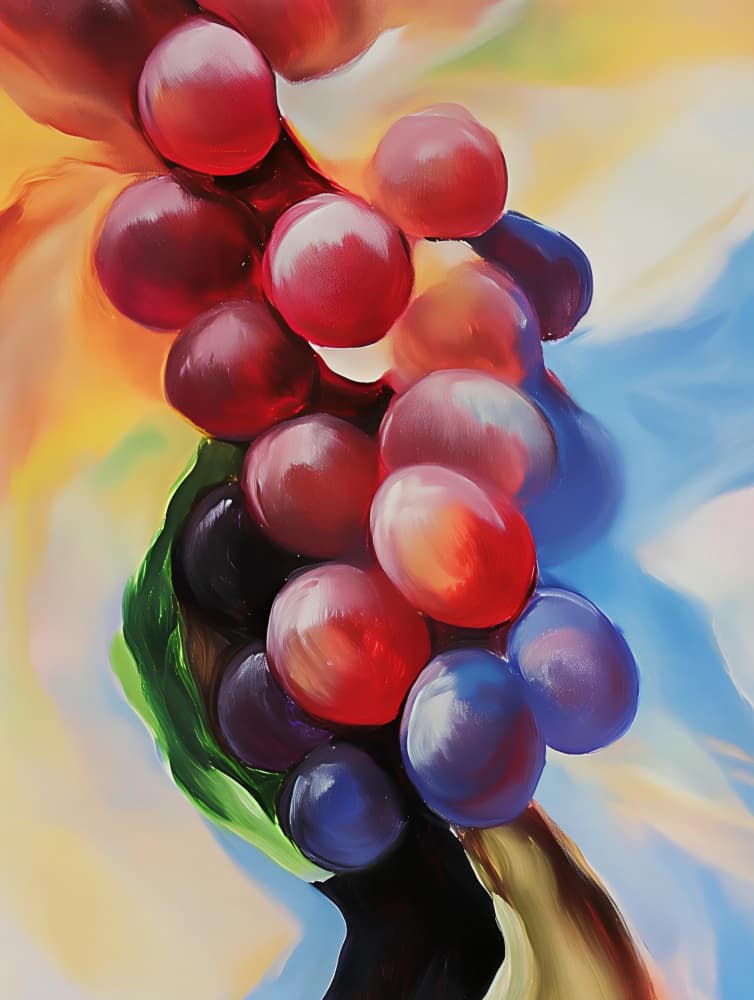 Jewel Tone Grapes by Avanesova Elena — canvas wall art