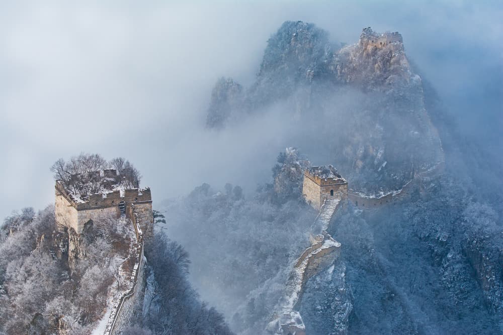 Great Wall Winter Scene by Simoon — canvas wall art