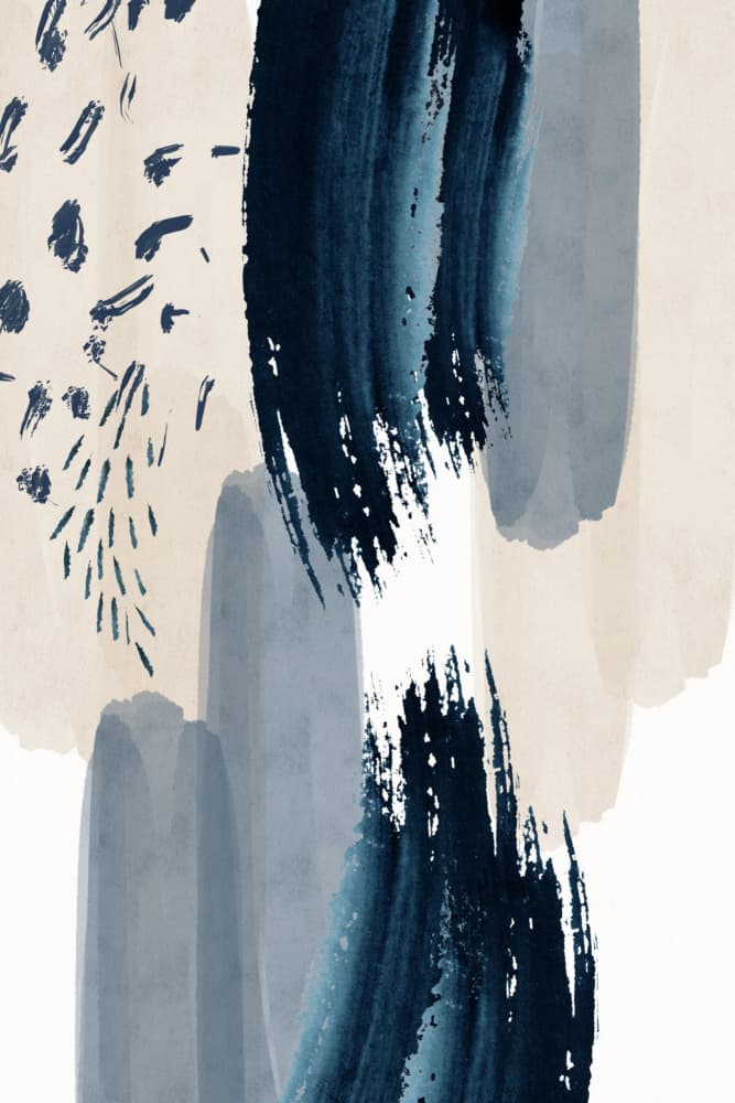 Modern Blue Abstraction by Sally Ann Moss — canvas wall art