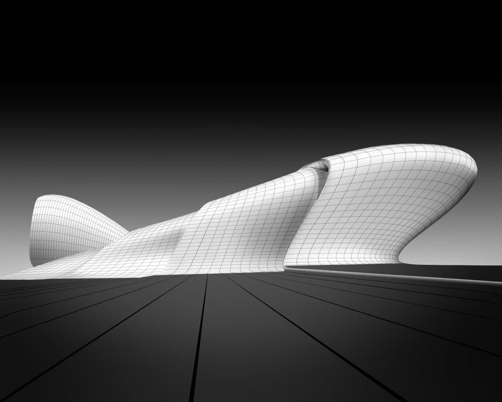 Fluid Architectural Form by jordiegeatorrent — canvas wall art