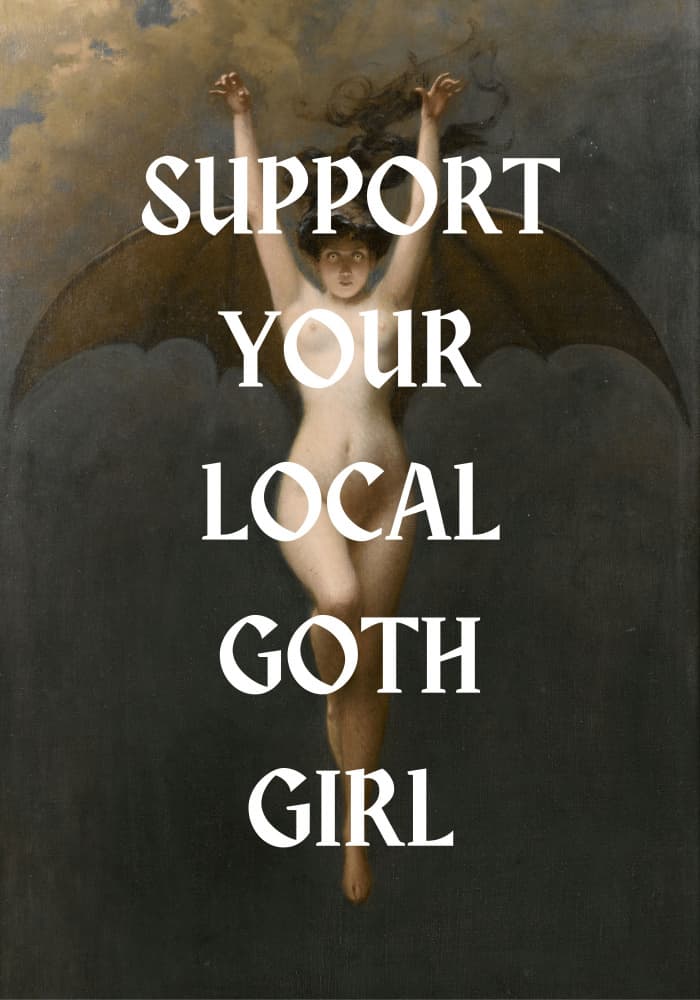 Flying Goth Girl by Athene Fritsch — canvas wall art