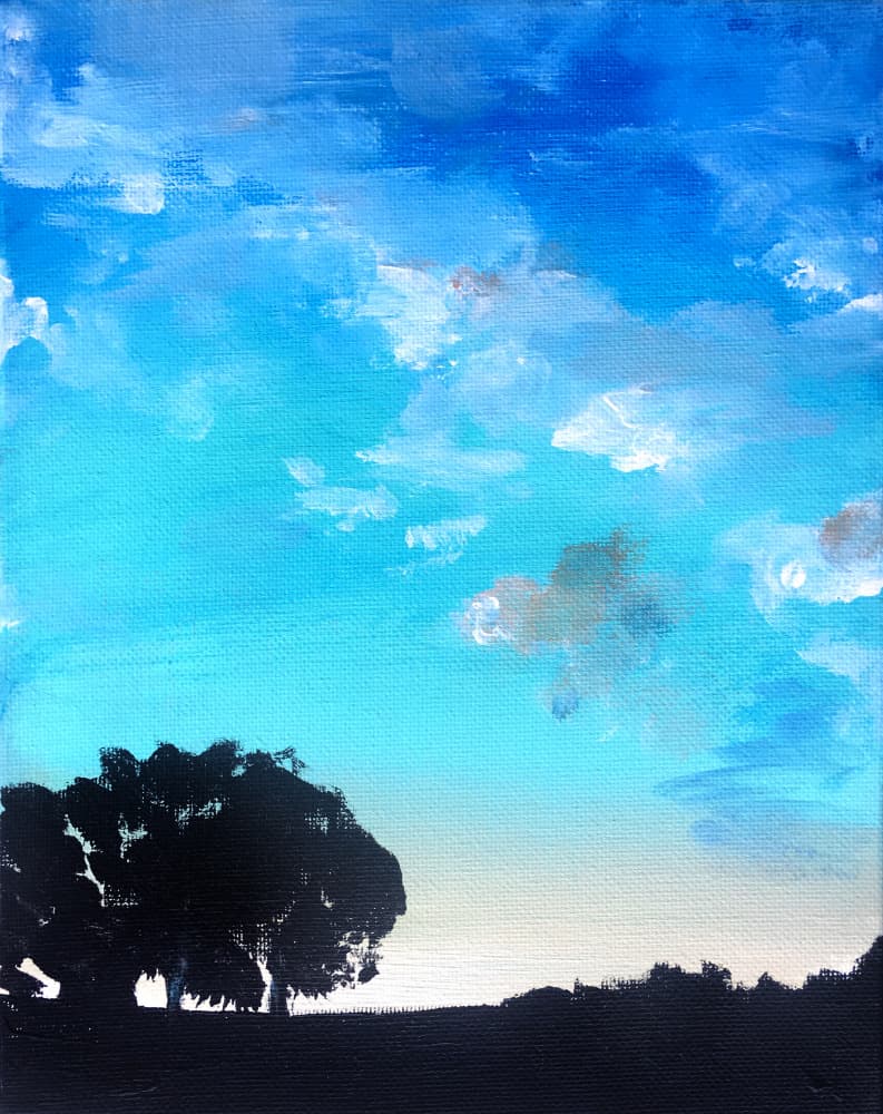 Twilight Sky Silhouette by Christine Lindstrom — canvas wall art