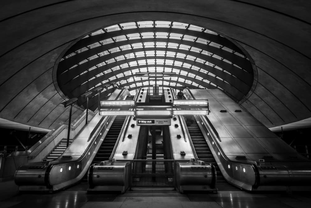 Underground Station Geometry by Fernando Silveira — canvas wall art