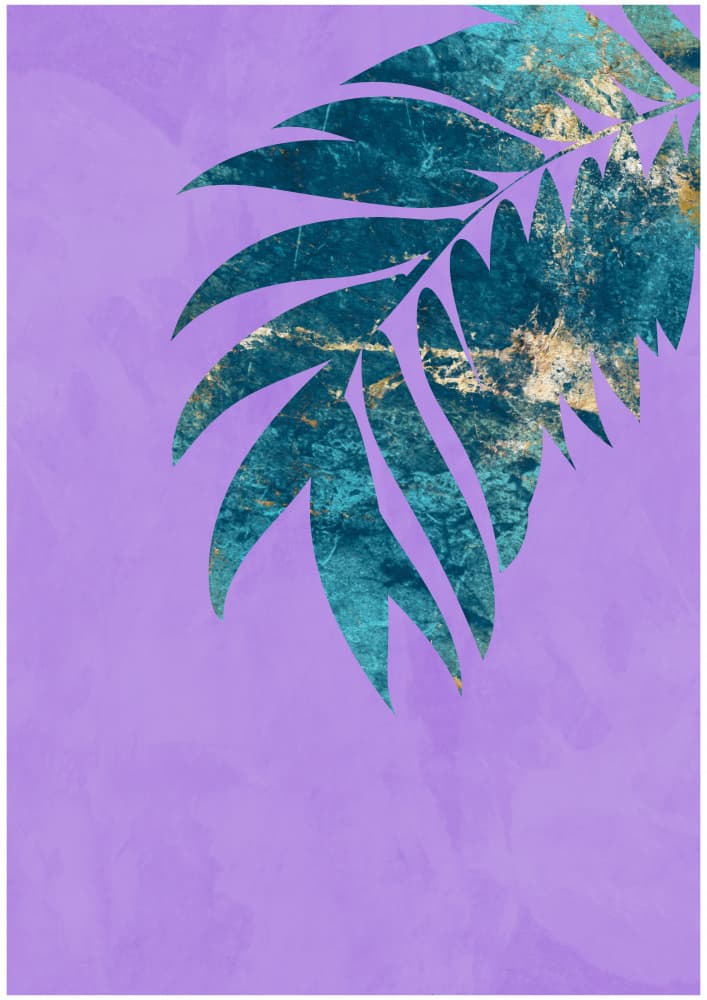 Luxe Teal Palm Leaf by Sarah Manovski — canvas wall art