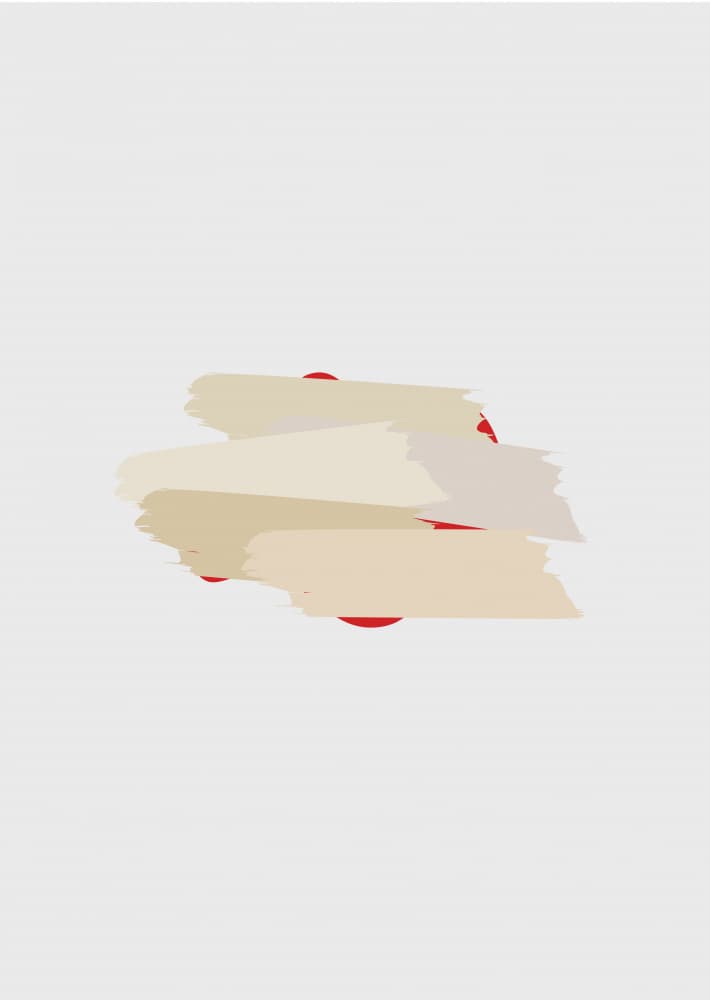 Abstract Shapes Red Dots by Wendy Grace Agustin — canvas wall art