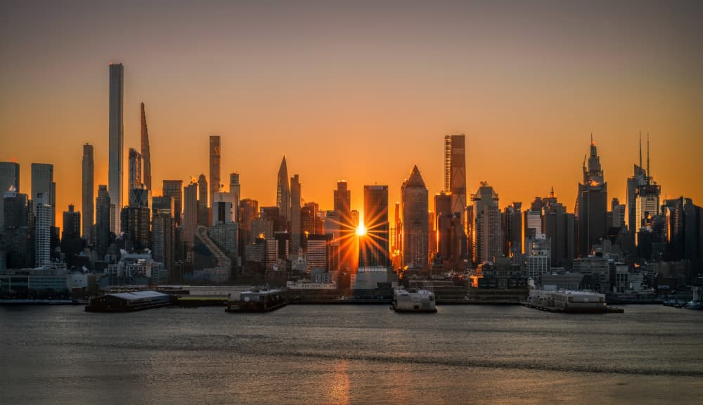 Golden City Sunset by Wei (David) Dai — canvas wall art