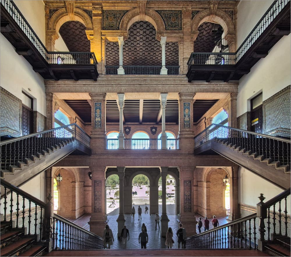 Moorish Interior Plaza by Renate Reichert — canvas wall art