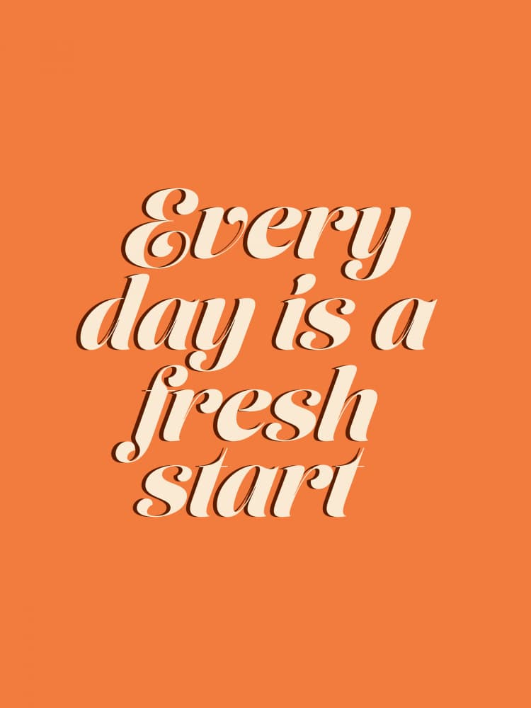 Fresh Start Daily Quote by Prints by Ayleen — canvas wall art