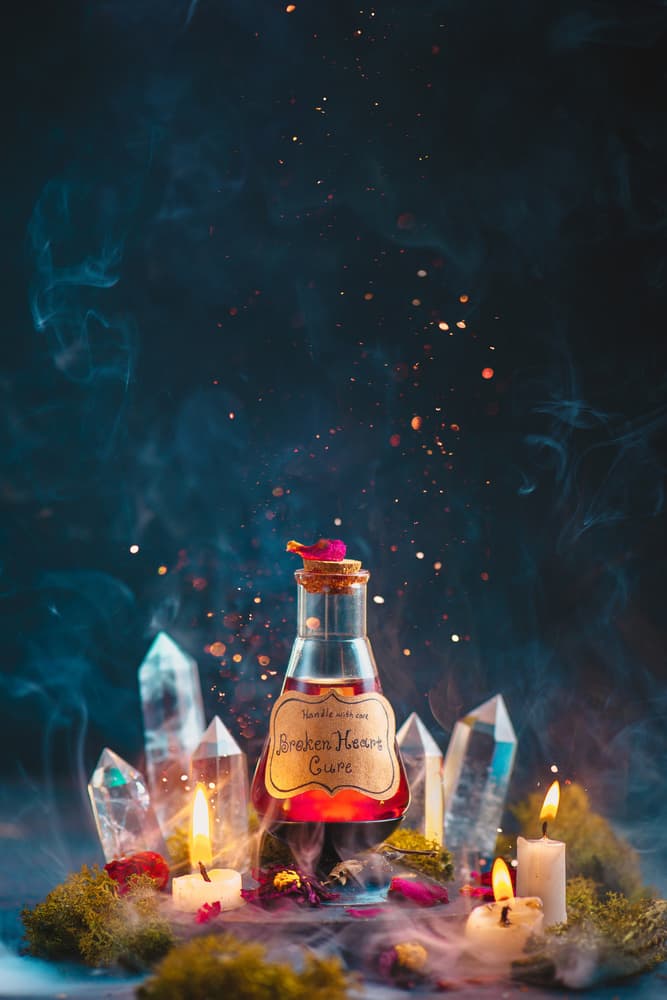 Broken Hearts Elixir by Dina Belenko — canvas wall art