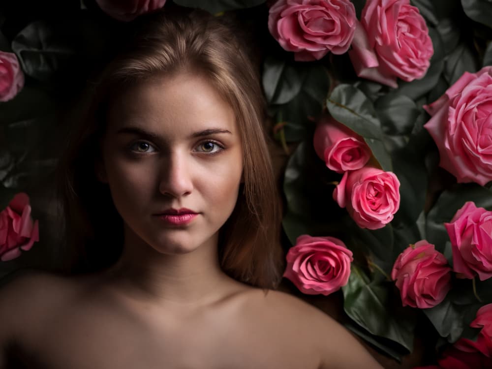 Serene Rose Portrait by Robert Girmencea — canvas wall art