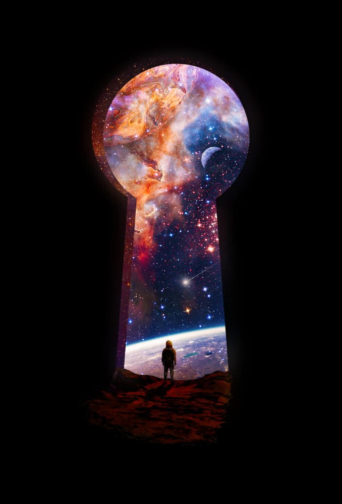 The Cosmic Keyhole by Nicebleed — canvas wall art