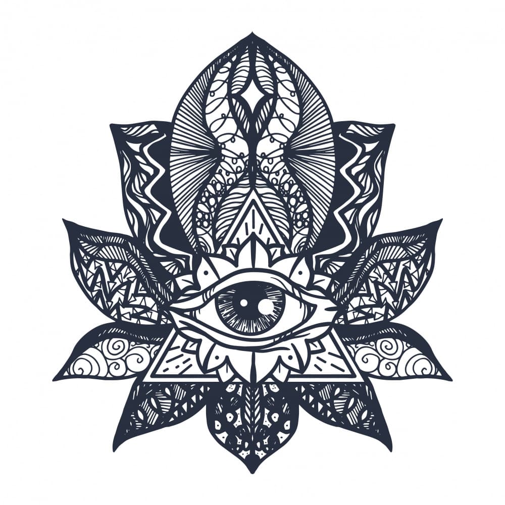 Spiritual Lotus Eye by Marika Barsrsind β canvas wall art
