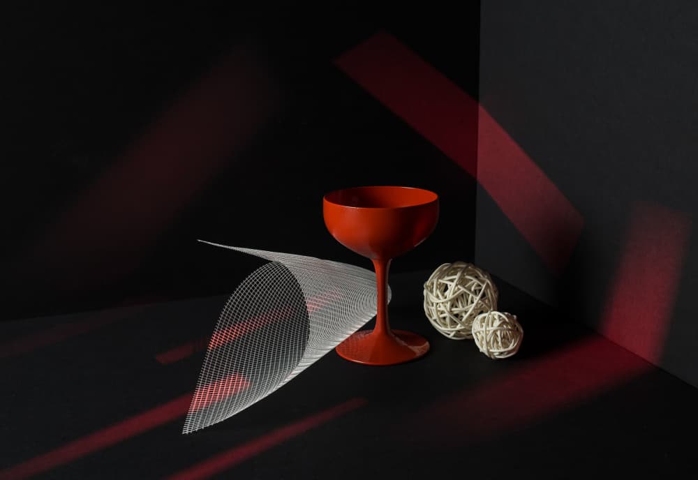 Geometric Red Still Life by Evgeniy Popov — canvas wall art