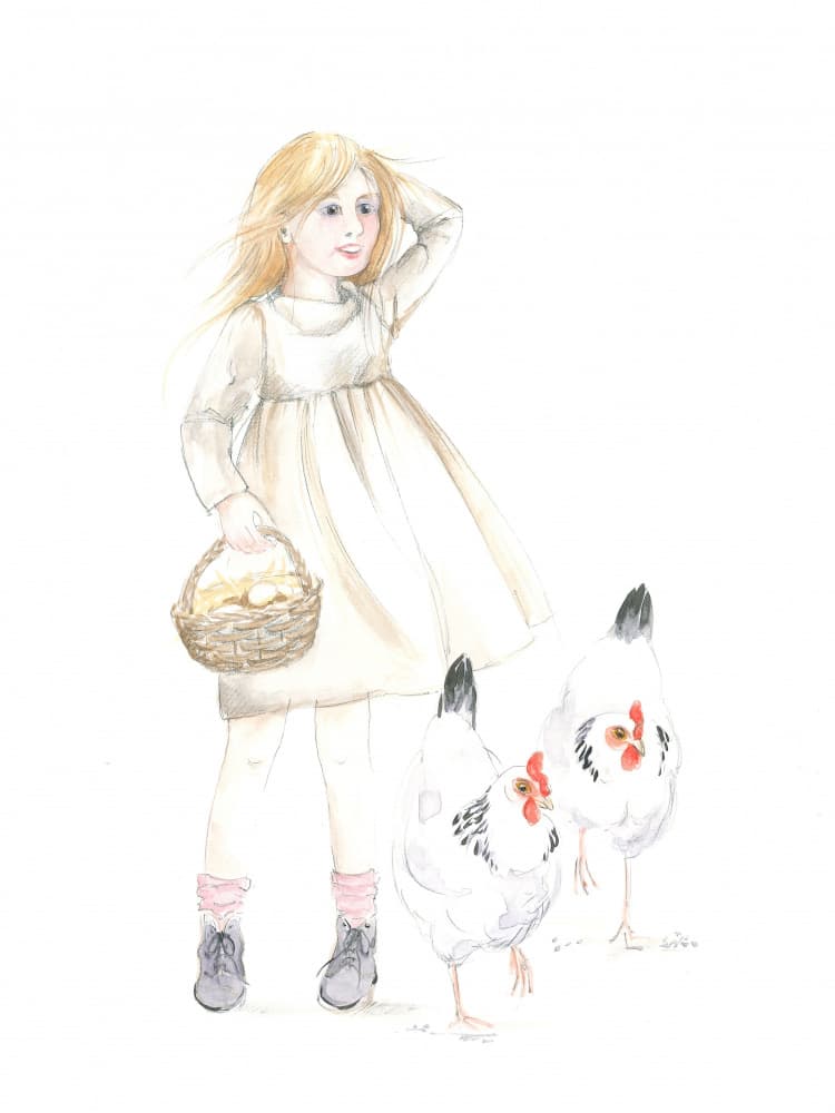 Collecting Eggs Easter 26 by Isabelle Brent — canvas wall art