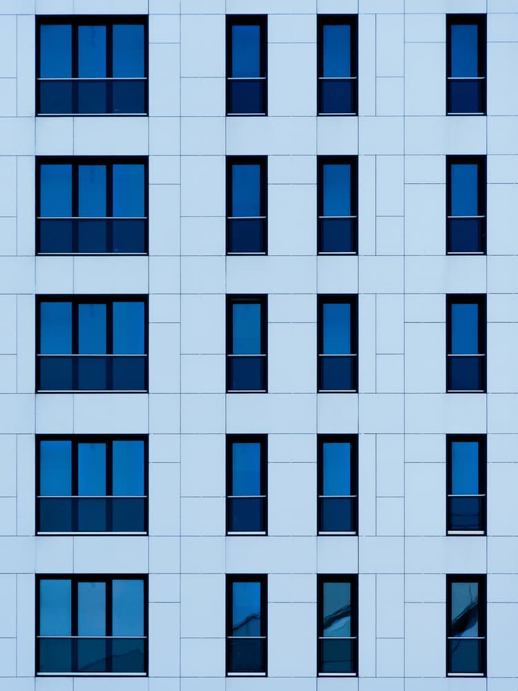 Modern Geometric Windows by Marius Surleac — canvas wall art