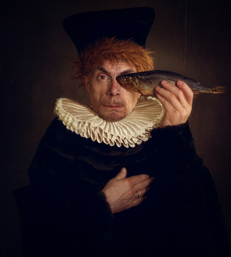 Man With Fish Eye by Svetlana Melik-Nubarova — canvas wall art