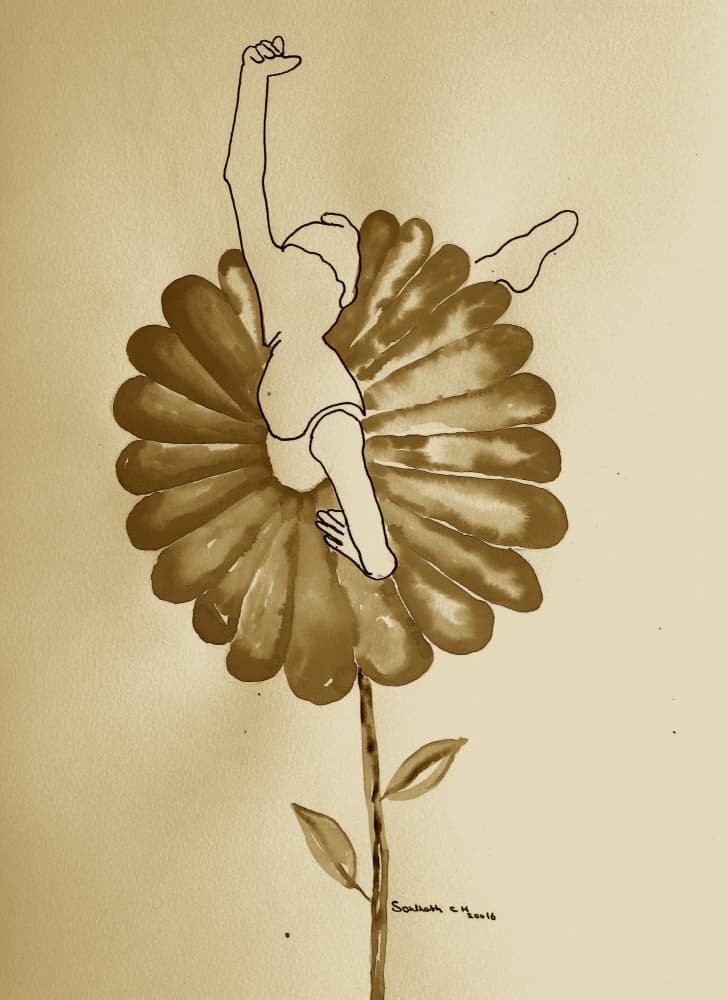 Graceful Flower Dancer by Santhosh ch — canvas wall art