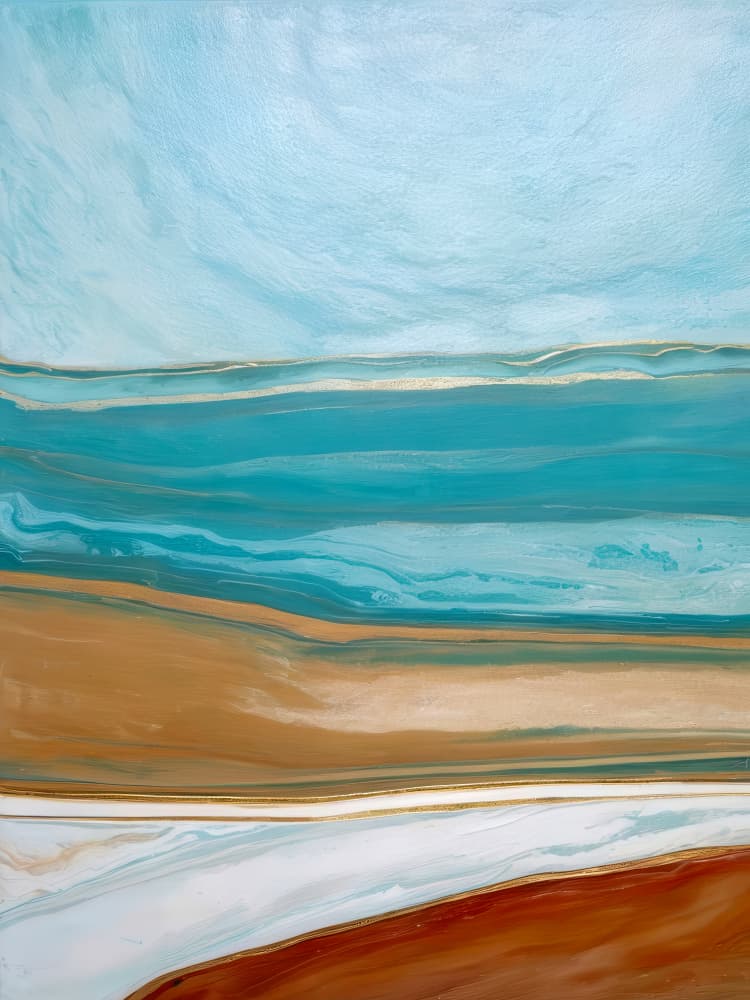 Serene Coastal Abstract by Alpenglow Workshop — canvas wall art