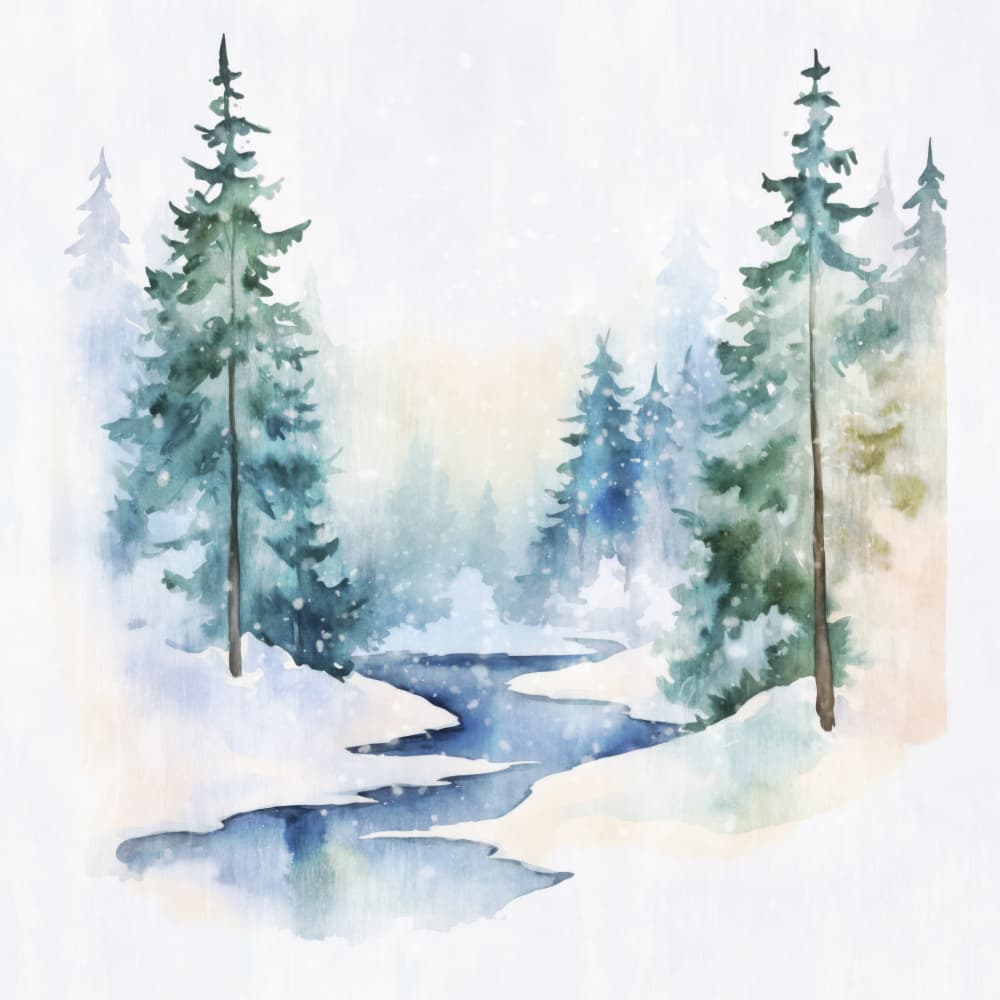 Peaceful Winter Forest by Andrea Haase — canvas wall art