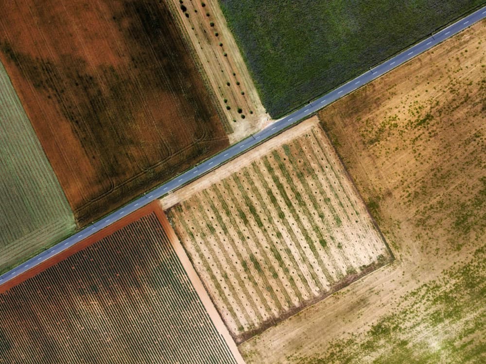Aerial Farm Patterns by Primož Kožuh — canvas wall art
