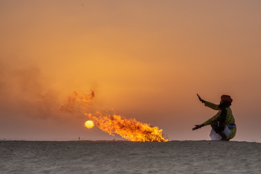 Sunset Fire Magic by BALASUBRAMANIAN GV — canvas wall art