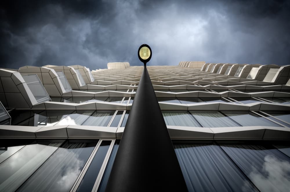 Upward Urban Geometry by Michiel Hageman — canvas wall art