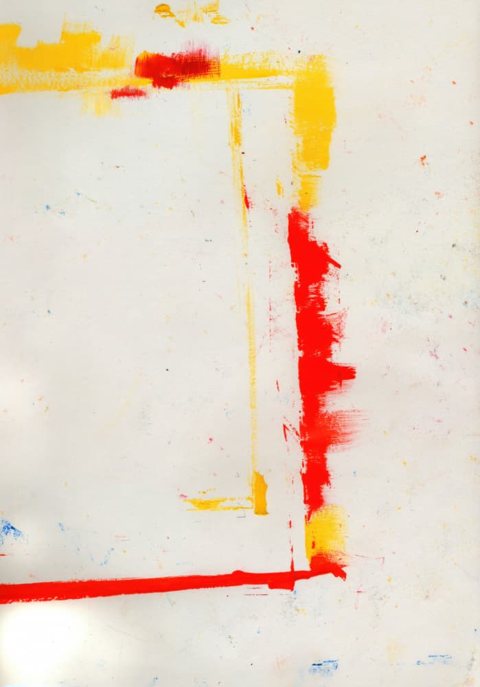 Red Yellow Abstract Strokes by Kulik — canvas wall art
