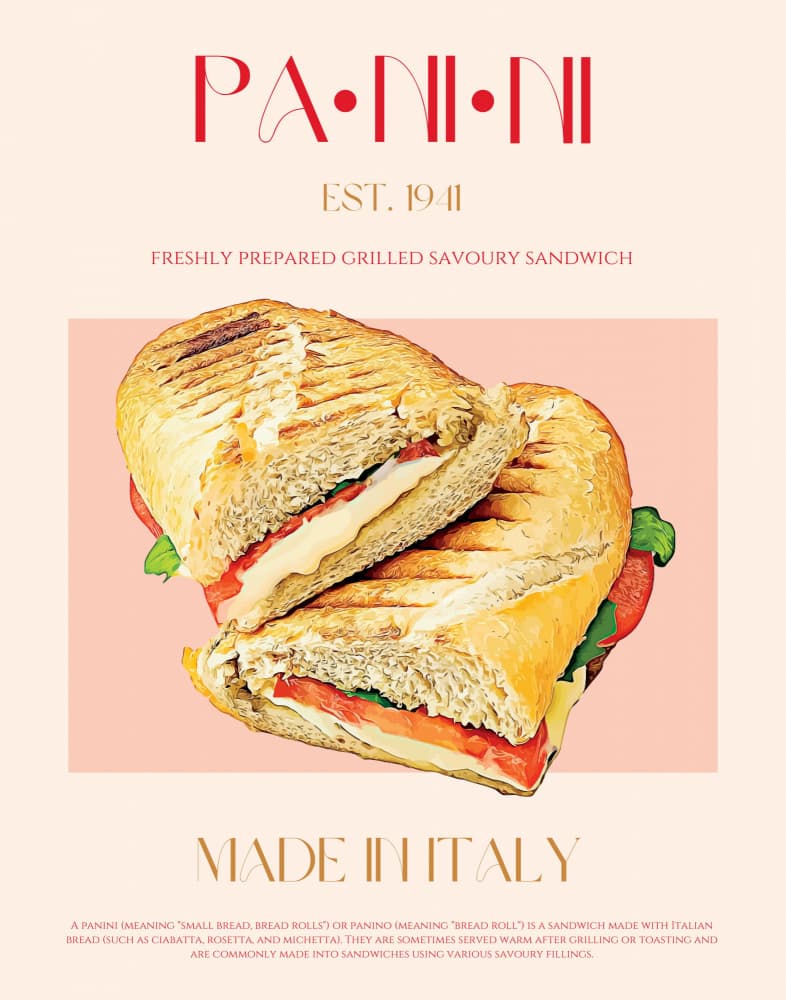 Classic Italian Panini by Nazma Khokhar — canvas wall art