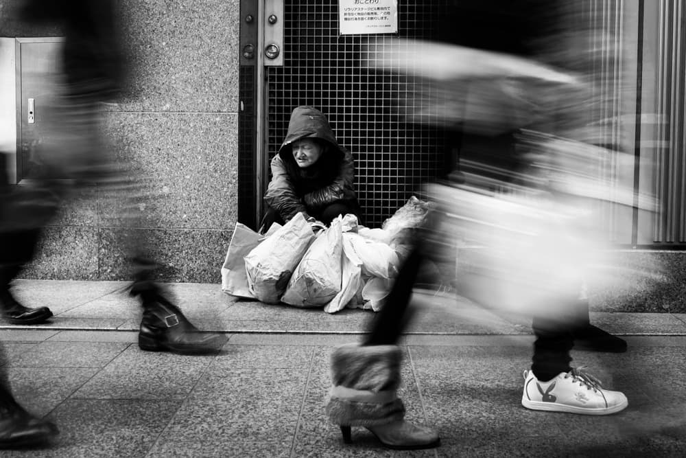 Busy Street Solitude by Shinji Isobe — canvas wall art