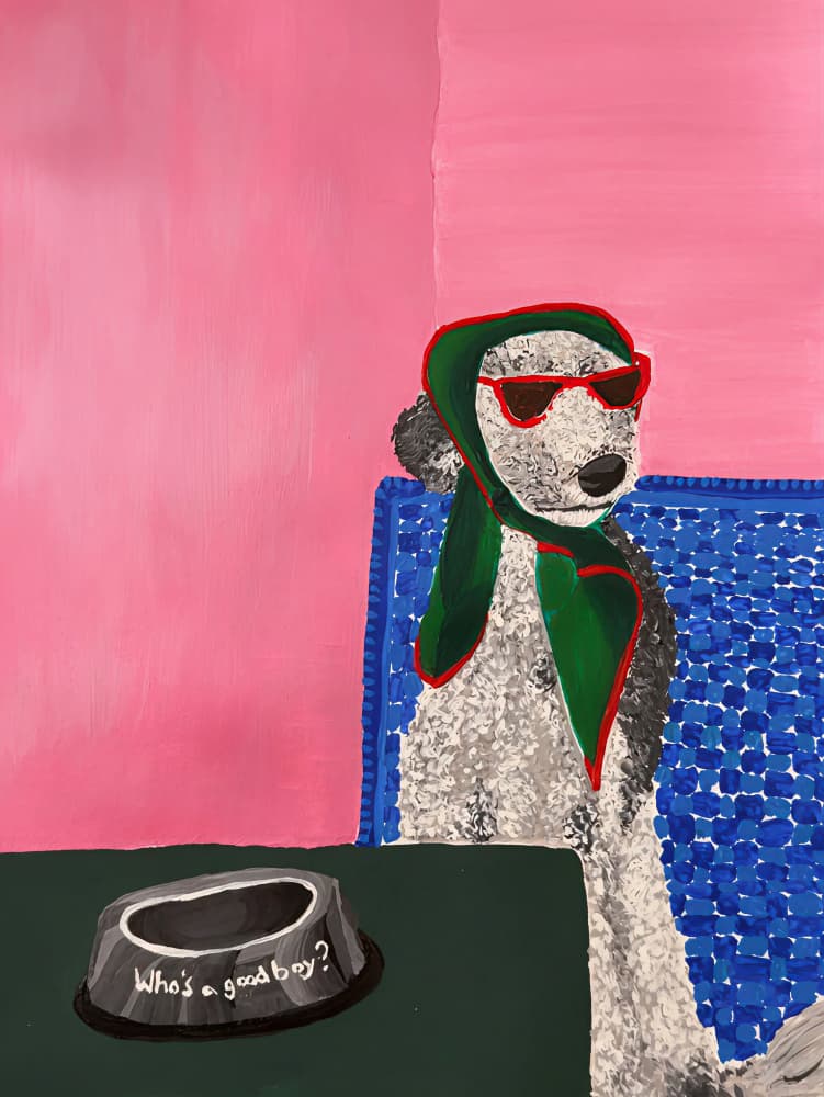 Fashionable Poodle by Idah Christina — canvas wall art