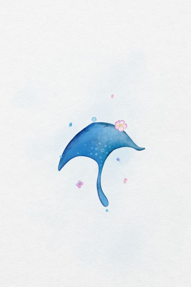 Blue Manta Bloom by Xuan Thai — canvas wall art