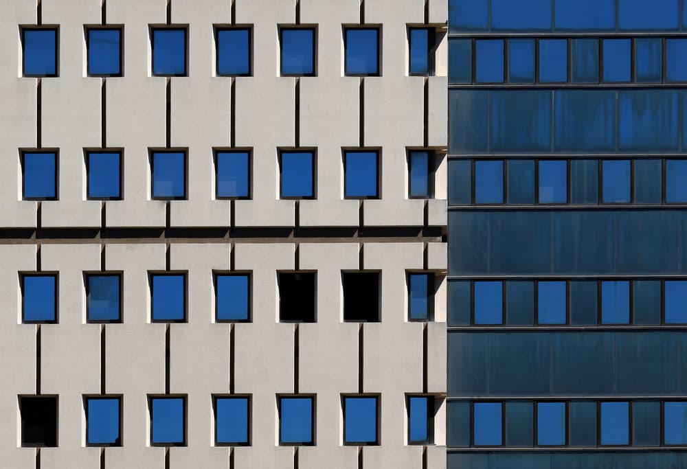 Geometric Building Contrast by Hans-Wolfgang Hawerkamp — canvas wall art