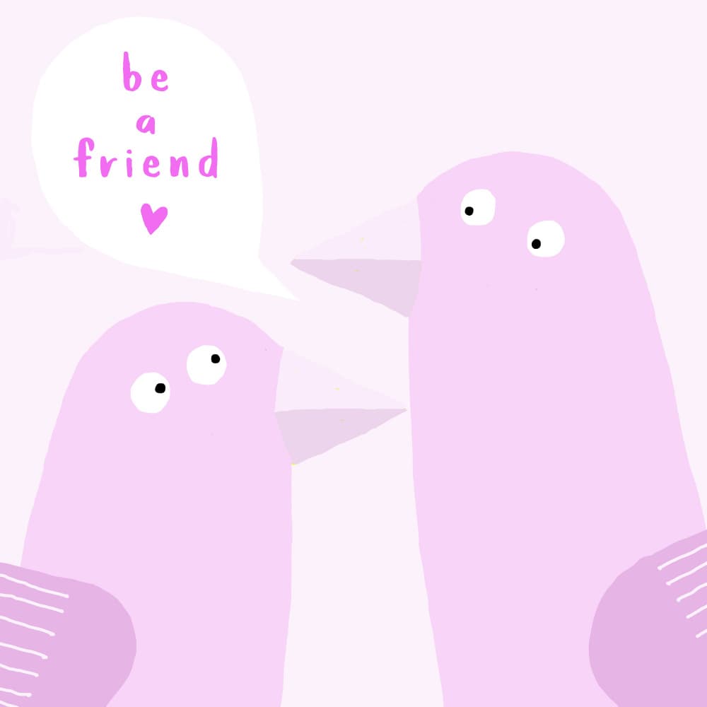 Be a Friend Birds by Carla Daly — canvas wall art