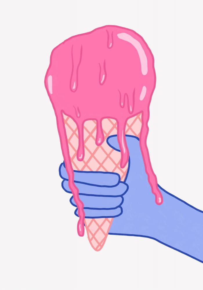 Melting Ice Cream by Athene Fritsch — canvas wall art