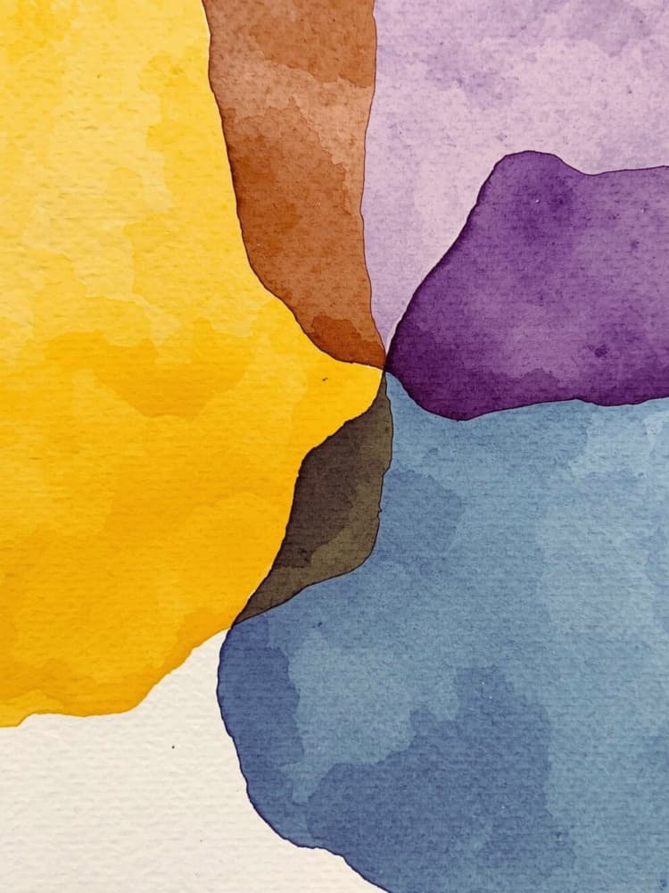 Fluid Organic Watercolor Shapes by Ohkimiko — canvas wall art