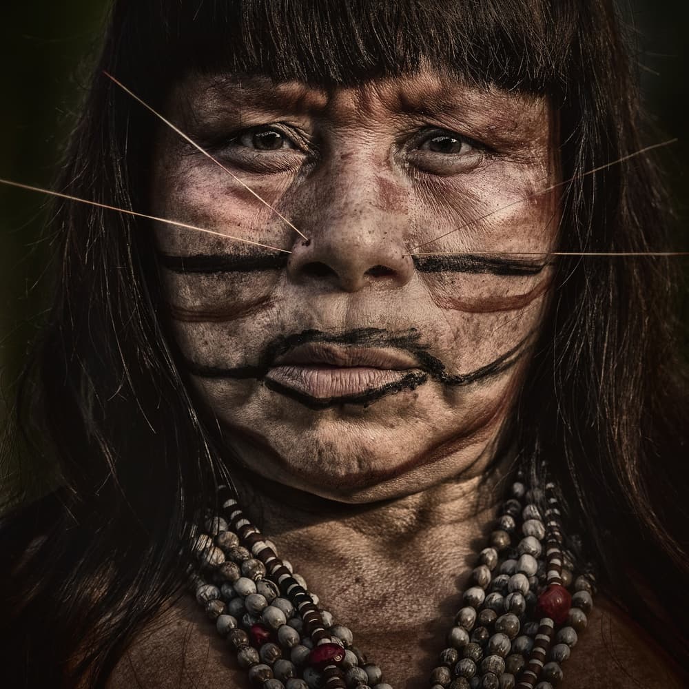 Indigenous Woman Adorned by Pavol Stranak — canvas wall art