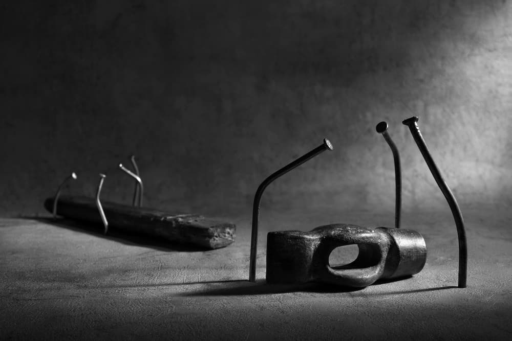 Bent Nails Silent Hammer by Victoria Glinka — canvas wall art