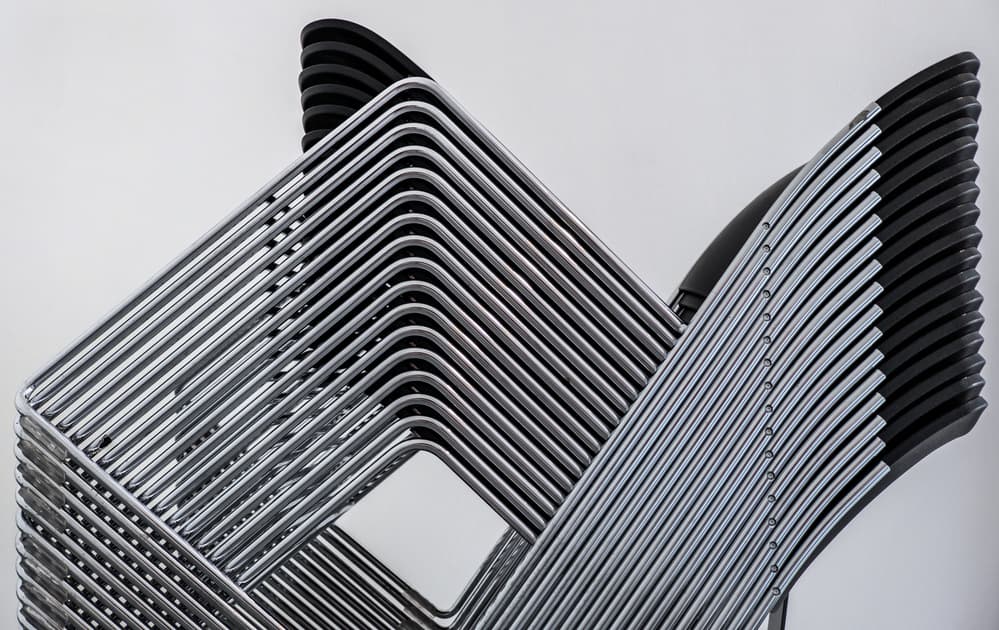 Geometric Chair Stack by Lus Joosten — canvas wall art