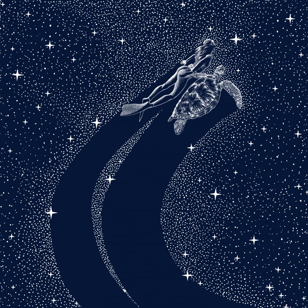 Starry Ocean Journey by Alirıza ÇAKIR — canvas wall art