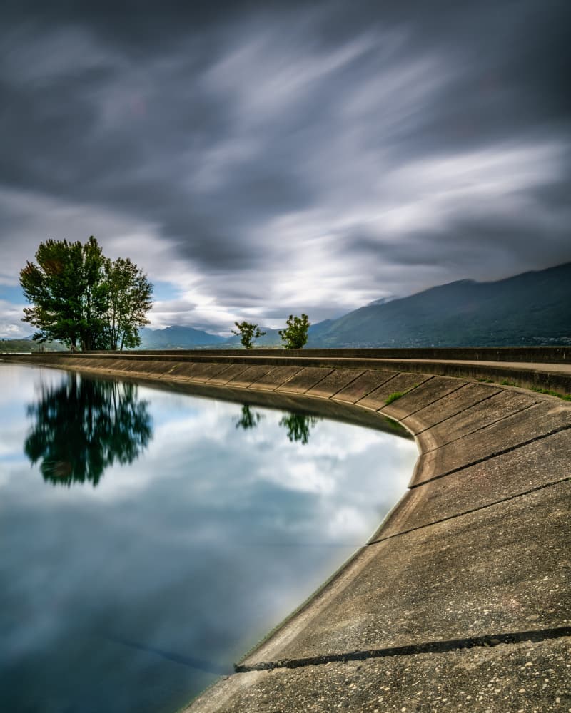 Moody Water Reflections by Amir Ehrlich — canvas wall art