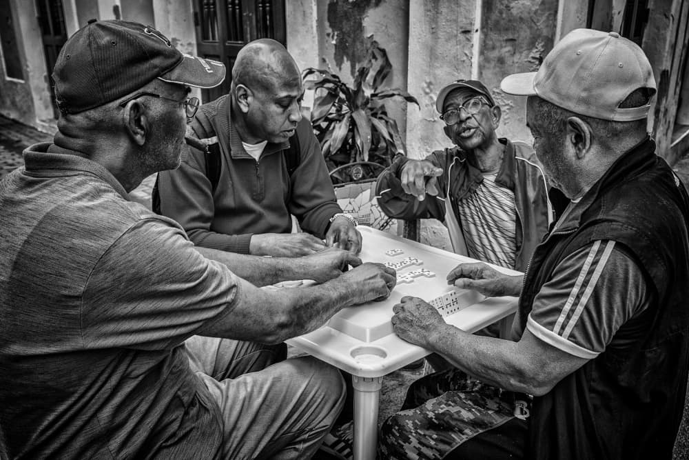 Lively Dominoes Game by Pavol Stranak — canvas wall art
