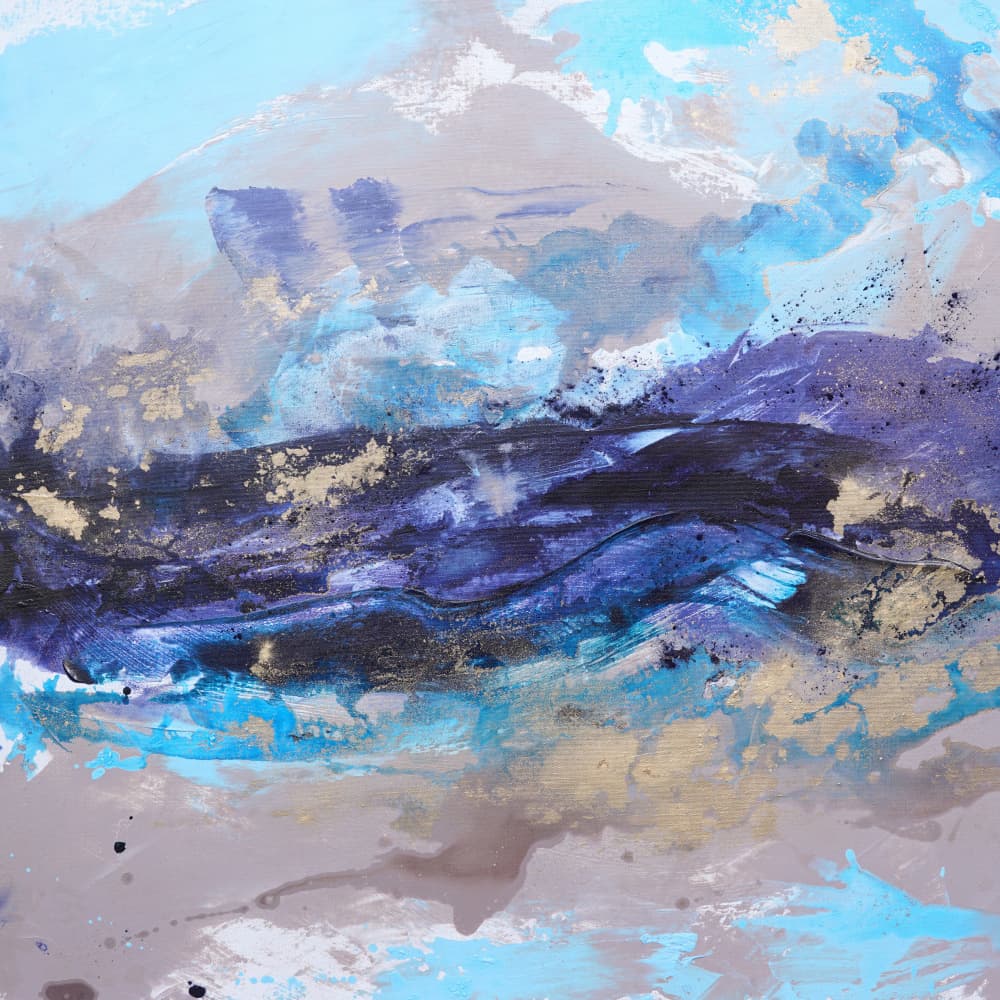 Purple Ocean Waves by Françoise Wattré — canvas wall art