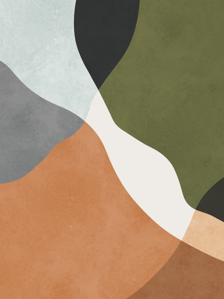 Abstract Organic Shapes by Vitor Costa — canvas wall art